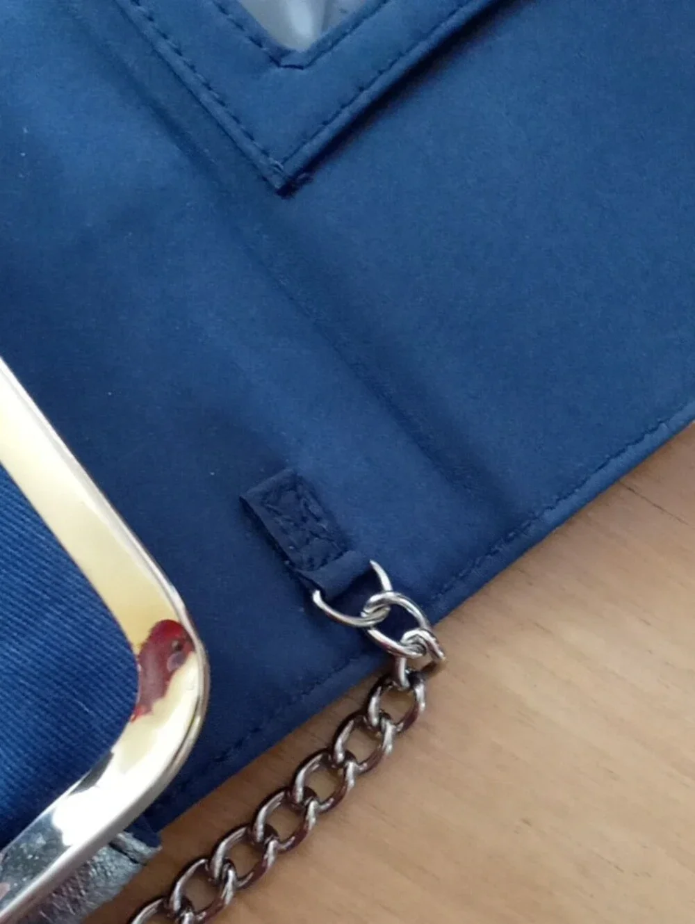 Vintage Y2K Poppie Jones Metallic Silver Patchwork Chain Clutch Purse